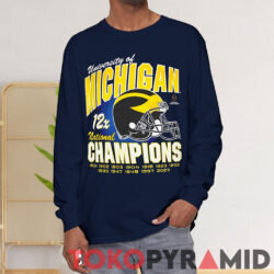 University Of Michigan 12x National Champions 1901 2023 Long Sleeve