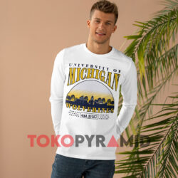 University Of Michigan Wolverines Est 1817 Shirt 4 University Of Michigan Wolverines Est 1817 White Long sleeved