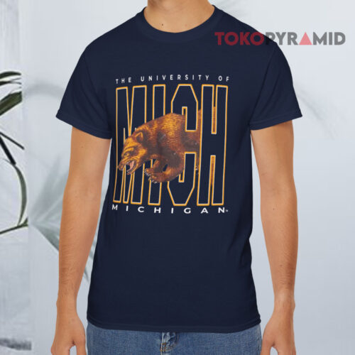 University Of Michigan Wolverines Navy T shirt