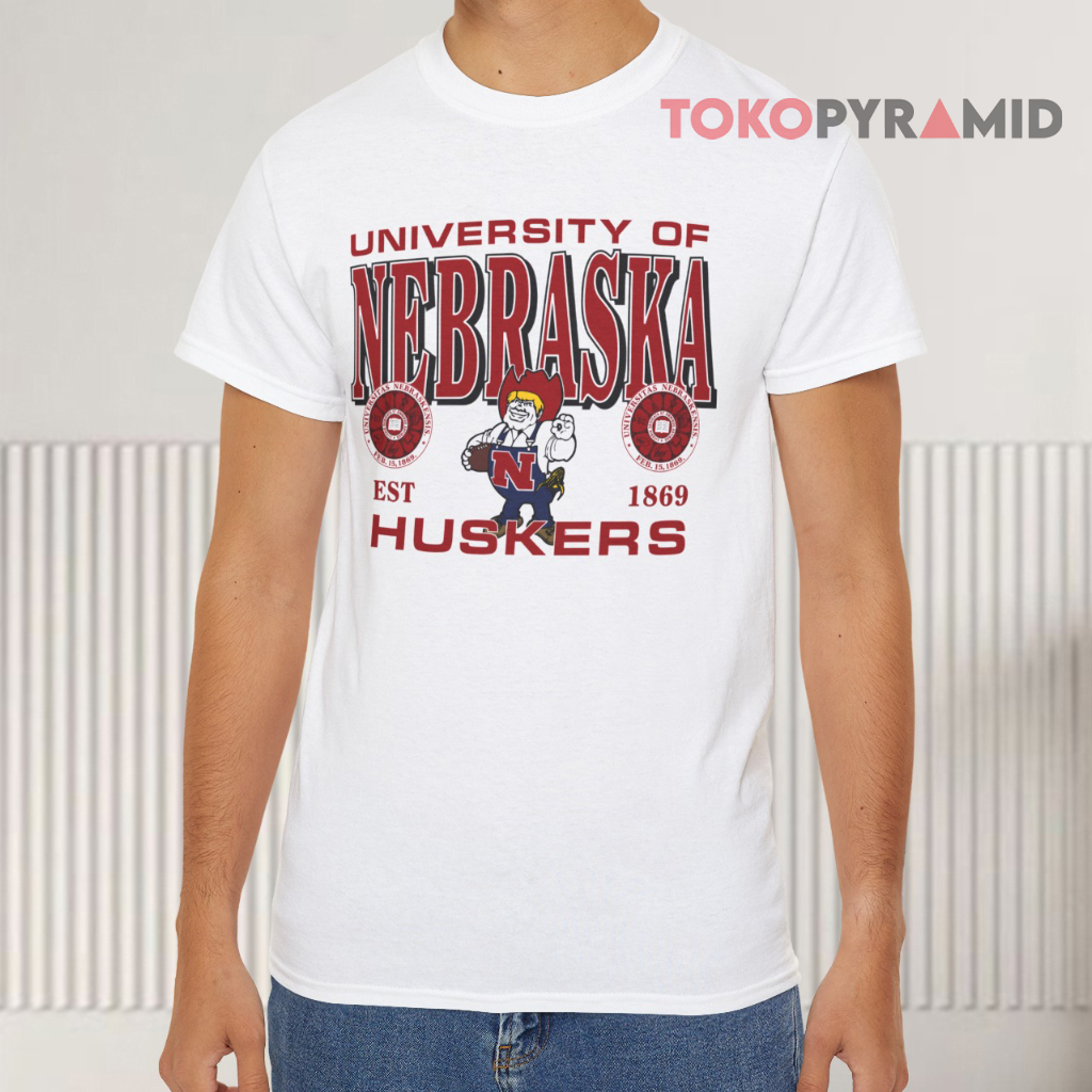 University Of Nebraska Huskers College Football White T shirt University Of Nebraska Huskers College Football White T shirt