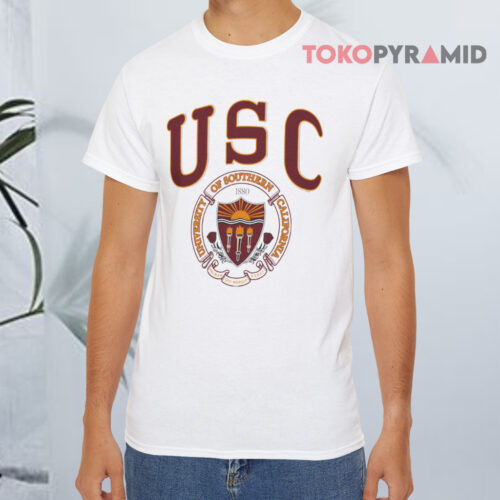 University Of Southern California Big Logo White T shirt University Of Southern California Big Logo White T shirt