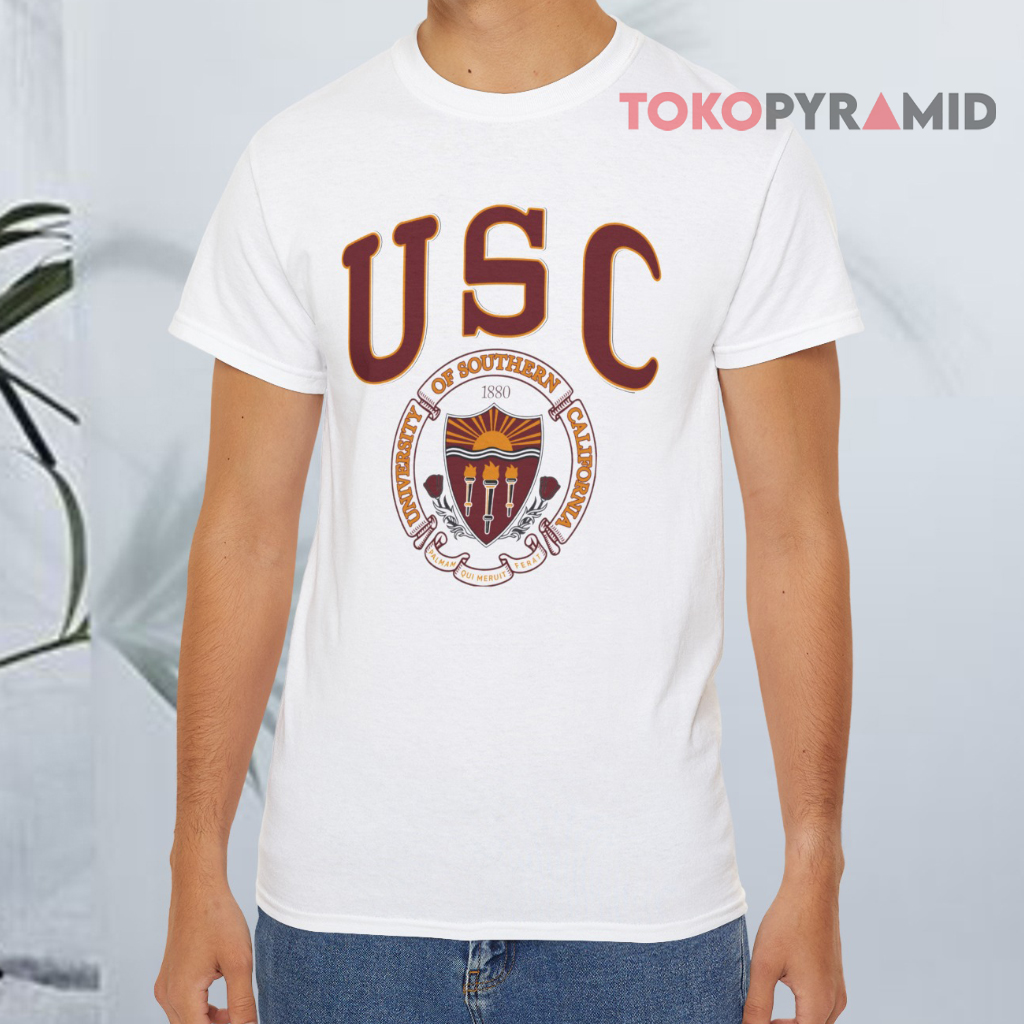 University Of Southern California Big Logo White T shirt University Of Southern California Big Logo White T shirt