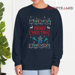 Upside Down Stranger Things Merry Christmas Ugly Sweatshirt 4 Upside Down Stranger Things Merry Christmas Ugly Long sleeved
