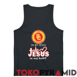 Usc Trojans In My Veins Jesus In My Heart Tank Top
