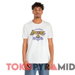 VINTAGE LA LAKERS 1985 NBA World Champions Tee White T shirt