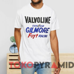 Valvoline Good Year Gilmore Foyt Racing Shirt White T shirt