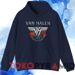 Van Halen 1984 Tour 2 sided T shirt Navy Hoodie