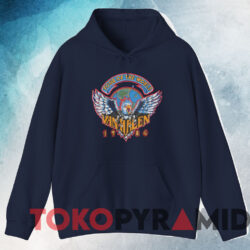 Van Halen 1984 Tour Of The World T-shirt 3 Van Halen 1984 Tour Of The World T shirt Navy Hoodie