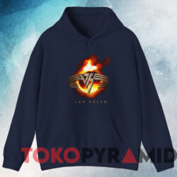 Van Halen Fire Burn Logo T-shirt 3 Van Halen Fire Burn Logo T shirt Navy Hoodie