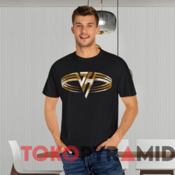 Van Halen Gold Logo T shirt Black T shirt
