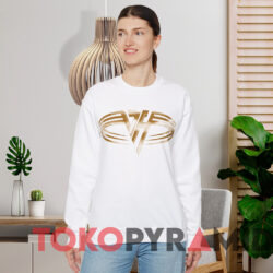 Van Halen Gold Logo T-shirt 2 Van Halen Gold Logo T shirt White Sweatshirt