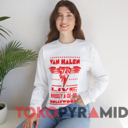Van Halen Live Whiskey A Go go Hollywood T shirt White Sweatshirt