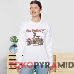 Van Halen Motorcycle Biker Girl Pin Up T-shirt 2 Van Halen Motorcycle Biker Girl Pin Up T shirt White Sweatshirt