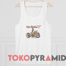 Van Halen Motorcycle Biker Girl Pin Up T-shirt 4 Van Halen Motorcycle Biker Girl Pin Up T shirt White TankTop