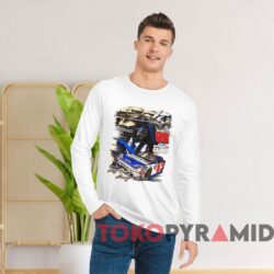 Vintage 00s Dale Earnhardt Jr. Nascar T shirt National Guard White Long sleeved