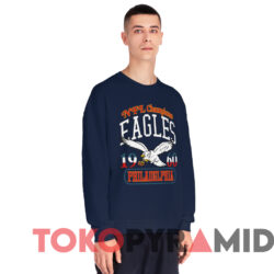 Vintage 1960 Philadelphia Eagles Nfl Champions T shirt Navy Sweatshirt