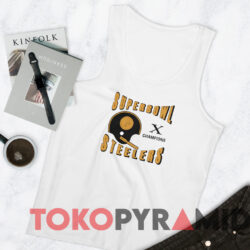 Vintage 1976 Pittsburgh Steelers Super Bowl X Champions T-shirt 4 Vintage 1976 Pittsburgh Steelers Super Bowl X Champions T shirt White TankTop