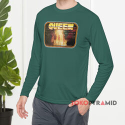 Vintage 1976 Queen Freddie Mercury Shirt 4 Vintage 1976 Queen Freddie Mercury Green Long sleeved