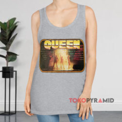 Vintage 1976 Queen Freddie Mercury Shirt 3 Vintage 1976 Queen Freddie Mercury Grey Tank Top