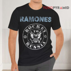 Vintage 1977 Ramones Rocket To Russia Black T shirt