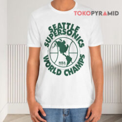 Vintage 1978 79 Seattle Supersonics World Champs White T shirt