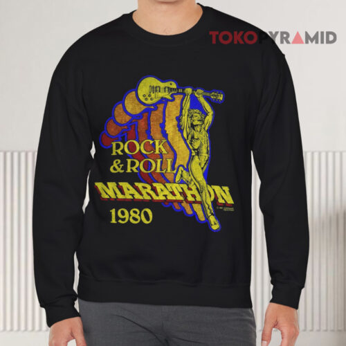 Vintage 1980 Rock N Roll Marathon Concert Sweatshirt