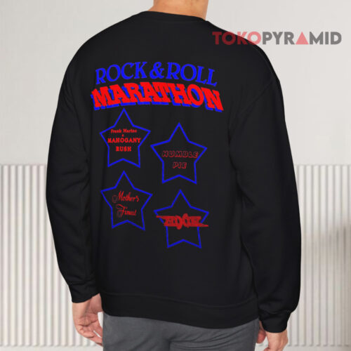 Vintage 1980 Rock N Roll Marathon Concert Sweatshirt Back