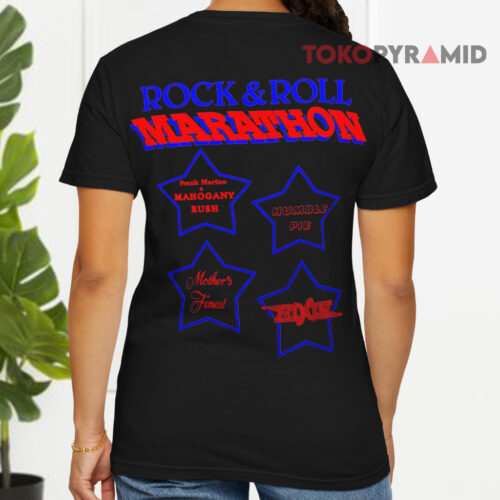 Vintage 1980 Rock N Roll Marathon Concert T shirt Back