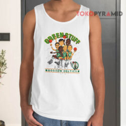 Vintage 1980s Boston Celtics Green Stuff Caricature Tank Top