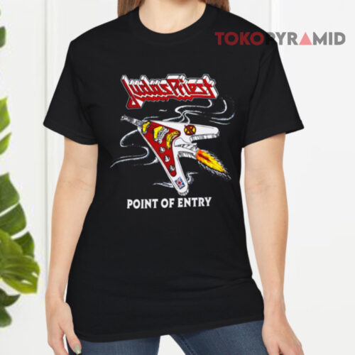 Vintage 1981 Judas Priest Point Of Entry Tour Black T shirt