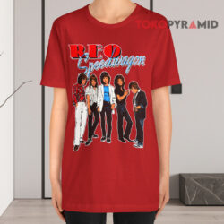 Vintage 1981 REO Speedwagon High Infidelity Shirt 4 Vintage 1981 Reo Speedwagon High Infidelity Red T shirt