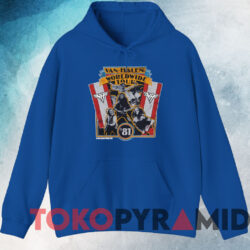 Vintage 1981 Van Halen Worldwide Tour T shirt Blue Hoodie