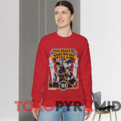 Vintage 1981 Van Halen Worldwide Tour T shirt Red Sweatshirt