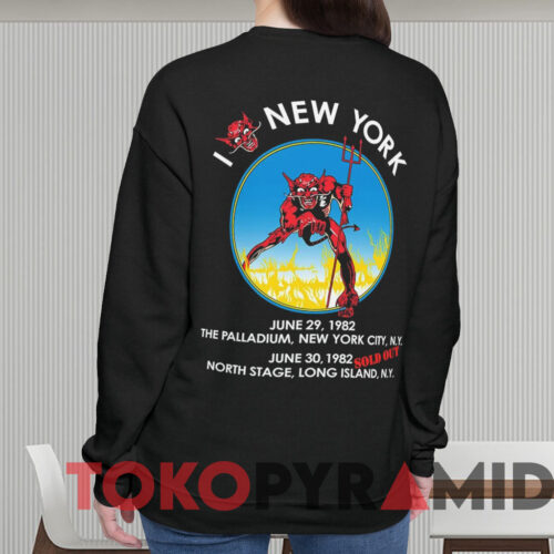 Vintage 1982 Iron Maiden The Beast In New York T shirt Black Sweatshirt Vintage 1982 Iron Maiden The Beast In New York T shirt Black Sweatshirt
