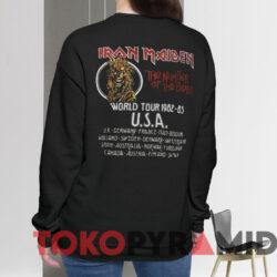 Vintage 1982 Iron Maiden The Number Of The Beast T shirt Black Sweatshirt