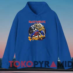 Vintage 1982 Iron Maiden The Number Of The Beast T shirt Blue Hoodie