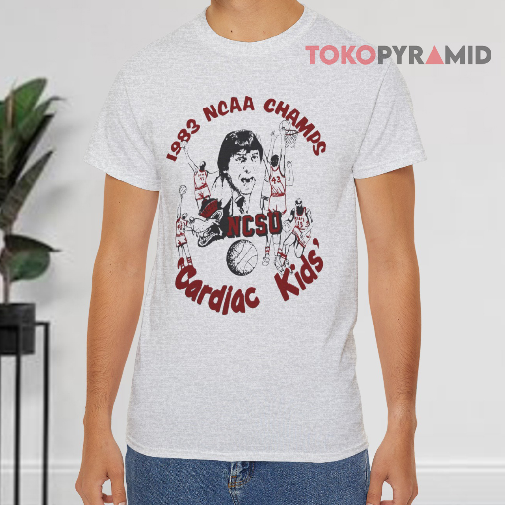 Vintage 1983 Ncaa Champs Ncsu Cardiac Kids Grey T shirt Vintage 1983 Ncaa Champs Ncsu Cardiac Kids Grey T shirt