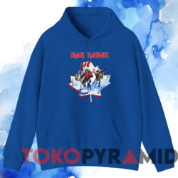 Vintage 1984 Iron Maiden Canadian Slavery Tour T shirt Blue Hoodie