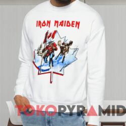 Vintage 1984 Iron Maiden Canadian Slavery Tour T shirt White Sweatshirt