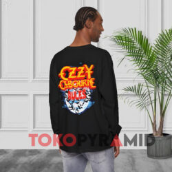 Vintage 1984 Ozzy Osbourne Tattoo Shirt Double Sided 4 Vintage 1984 Ozzy Osbourne Tattoo Black Long sleeved Back