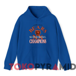 Vintage 1986 Chicago Bears Super Bowl Xx Champions T-shirt 3 Vintage 1986 Chicago Bears Super Bowl Xx Champions T shirt Blue Hoodie