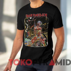Vintage 1986 Iron Maiden Somewhere In Time T shirt Black T shirt