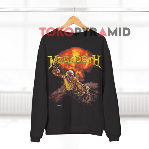 Vintage 1987 Megadeth Muskel Black Sweatshirt Vintage 1987 Megadeth Muskel Black Sweatshirt