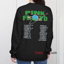 Vintage 1987 Summer Tour Pink Floyd Shirt Double Sided 4 Vintage 1987 Summer Tour Pink Floyd Black Sweatshirt Back