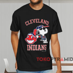 Vintage 1988 Cleveland Indians Snoopy Shirt Black T shirt