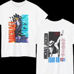Vintage 1988 Michael Jackson Bad Tour Shirt Double sided