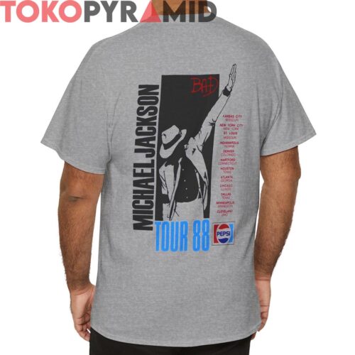 Vintage 1988 Michael Jackson Bad Tour Shirt Double sided