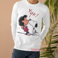 Vintage 1988 Peanuts Gang Snoopy Kissing Lucy Yuk Shirt 4 Vintage 1988 Peanuts Gang Snoopy Kissing Lucy Yuk Long sleeved
