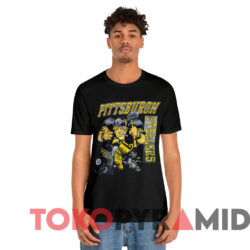 Vintage 1988 Pittsburgh Steelers Jack Davis Cartoon NFL T-shirt 4 Vintage 1988 Pittsburgh Steelers Jack Davis Cartoon Nfl T shirt Black T shirt