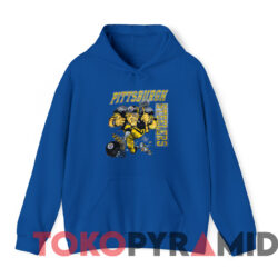 Vintage 1988 Pittsburgh Steelers Jack Davis Cartoon Nfl T shirt Blue Hoodie